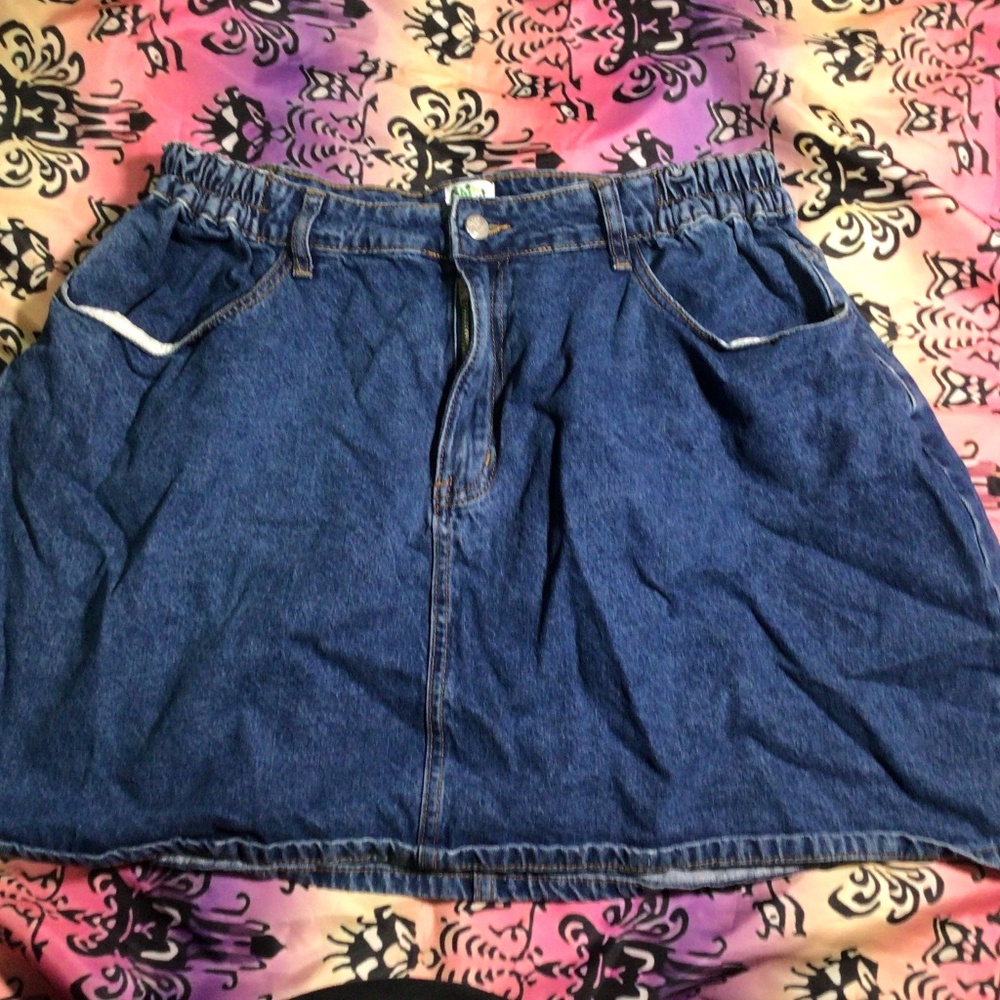 Shiny by Nature Denim Mini Skirt